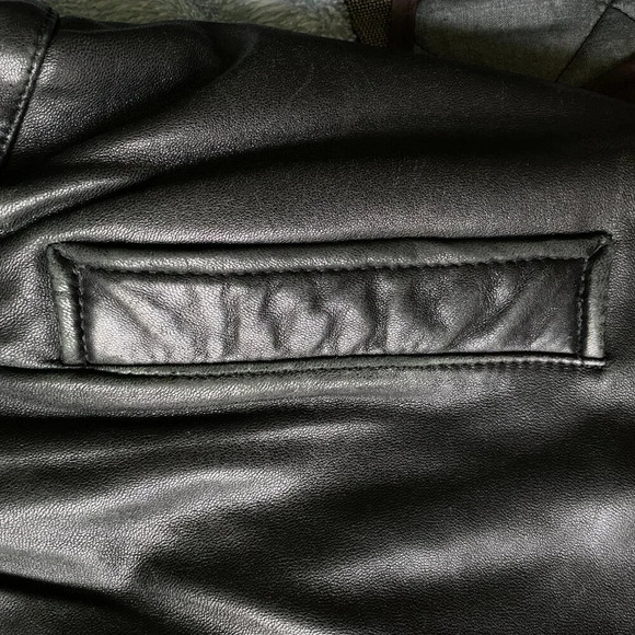 DANIER Oversized Long Black Cinched Waist Authentic Leather Jacket Coat Size L - Picture 11 of 16